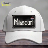 Missouri Flag Script Novelty License Plate Hat Cotton / White