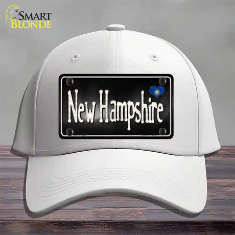 New Hampshire Flag Script Novelty License Plate Hat Cotton / White