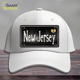 New Jersey Flag Script Novelty License Plate Hat Cotton / White