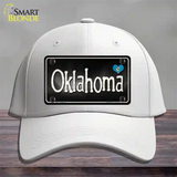 Oklahoma Flag Script Novelty License Plate Hat Cotton / White