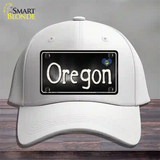 Oregon Flag Script Novelty License Plate Hat Cotton / White