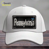 Pennsylvania Flag Script Novelty License Plate Hat Cotton / White