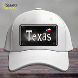 Texas Flag Script Novelty License Plate Hat Cotton / White