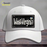 West Virginia Flag Script Novelty License Plate Hat Cotton / White