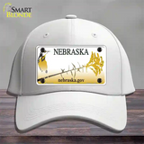 Nebraska Blank Novelty License Plate Hat Cotton / White