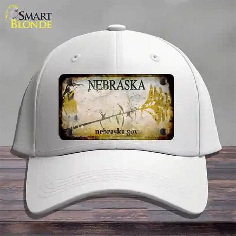 Nebraska Gov Rusty Blank Novelty License Plate Hat Cotton / White