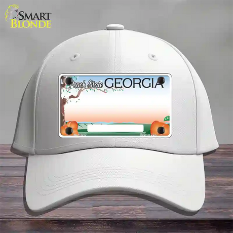 Georgia Peach Blank Novelty License Plate Hat Cotton / White