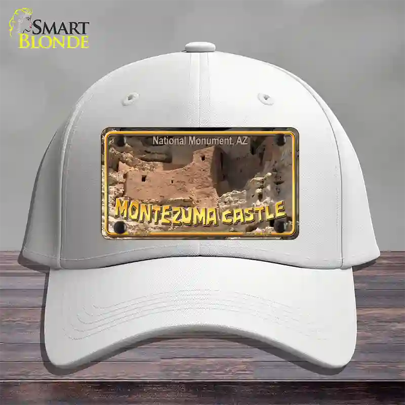 Montezuma Castle Novelty License Plate Hat Cotton / White