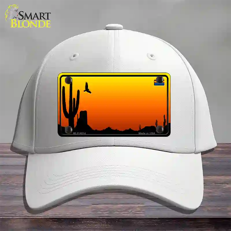 AZ Blank Scenic Novelty License Plate Hat Cotton / White