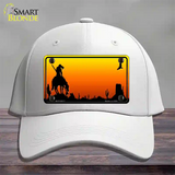 End Trail Blank Scenic Novelty License Plate Hat Cotton / White