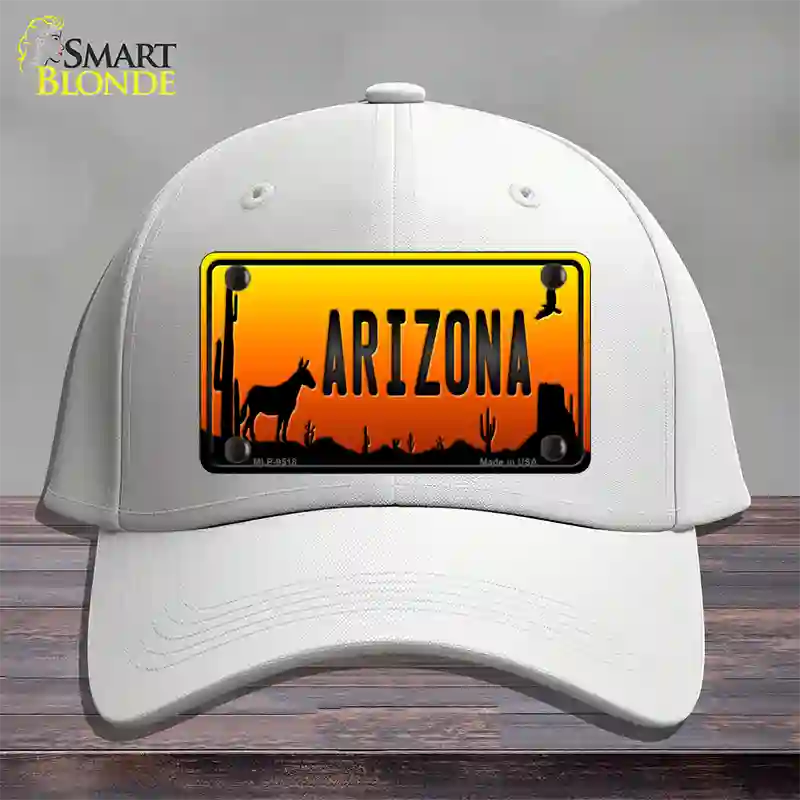 Donkey Arizona Scenic Novelty License Plate Hat Cotton / White