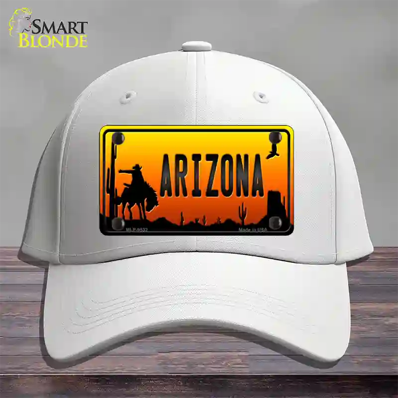 Rodeo Arizona Scenic Novelty License Plate Hat Cotton / White