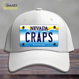 Craps Nevada Novelty License Plate Hat Cotton / White