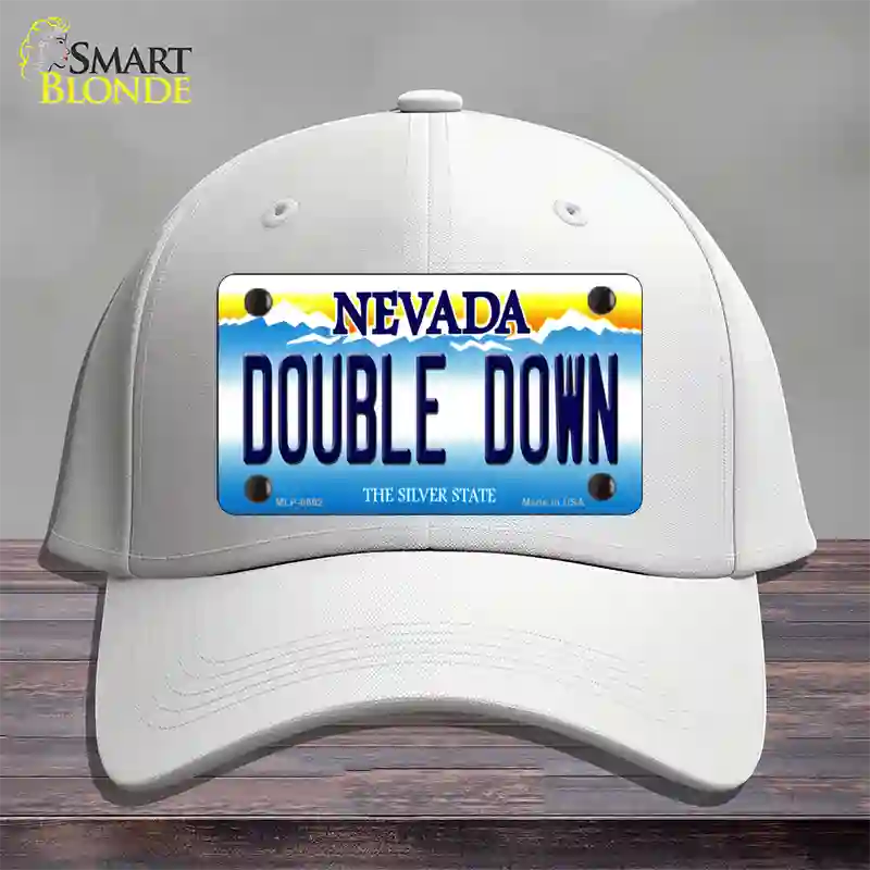 Double Down Nevada Novelty License Plate Hat Cotton / White