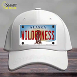 Wilderness Alaska State Novelty License Plate Hat Cotton / White