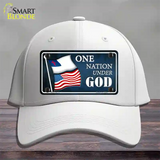 One Nation Under God Flags Novelty License Plate Hat Cotton / White