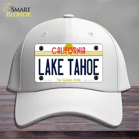 Lake Tahoe California Novelty License Plate Hat Cotton / White