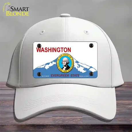 Washington With Seal Novelty License Plate Hat Cotton / White