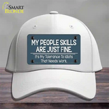 My People Skills Novelty License Plate Hat Cotton / White