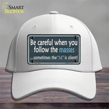 Be Careful Novelty License Plate Hat Cotton / White