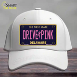 Drive Pink Delaware Novelty License Plate Hat Cotton / White