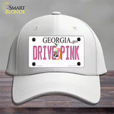 Drive Pink Georgia Novelty License Plate Hat Cotton / White