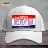 Drive Pink Idaho Novelty License Plate Hat Cotton / White