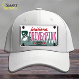 Drive Pink Louisiana Novelty License Plate Hat Cotton / White