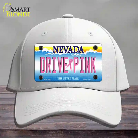 Drive Pink Nevada Novelty License Plate Hat Cotton / White