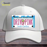 Drive Pink South Carolina Novelty License Plate Hat Cotton / White