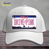 Drive Pink Texas Novelty License Plate Hat Cotton / White