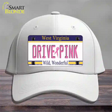 Drive Pink West Virginia Novelty License Plate Hat Cotton / White