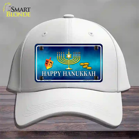 Happy Hanukkah Novelty License Plate Hat Cotton / White