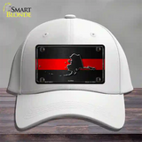 Alaska Thin Red Line Novelty License Plate Hat Cotton / White