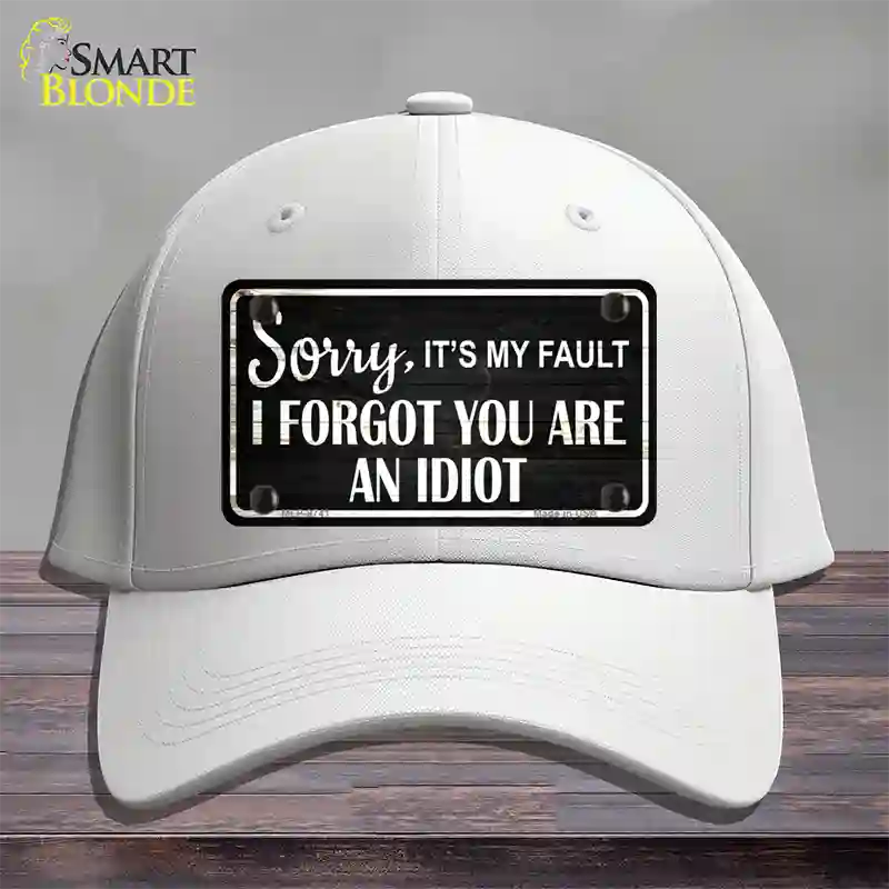 Sorry I Forgot Novelty License Plate Hat Cotton / White