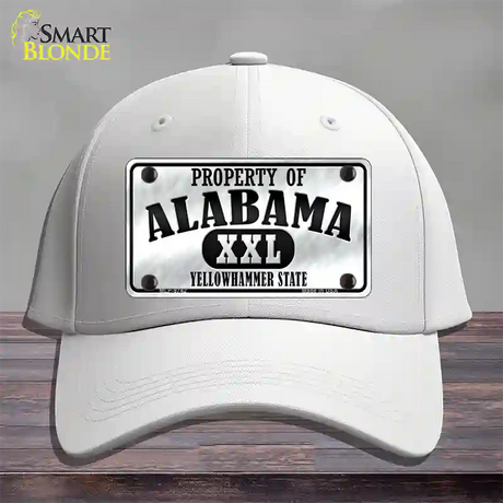 Property Of Alabama Novelty License Plate Hat Cotton / White