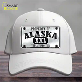 Property Of Alaska Novelty License Plate Hat Cotton / White