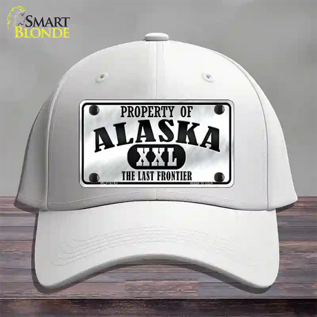 Property Of Alaska Novelty License Plate Hat Cotton / White