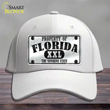 Property Of Florida Novelty License Plate Hat Cotton / White