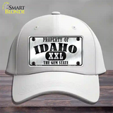 Property Of Idaho Novelty License Plate Hat Cotton / White