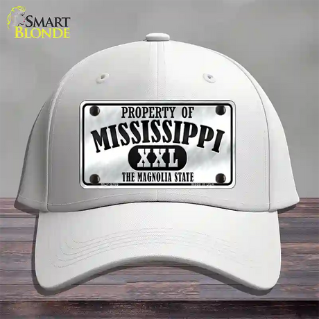 Property Of Mississippi Novelty License Plate Hat Cotton / White