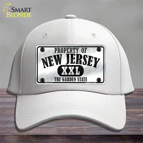 Property Of New Jersey Novelty License Plate Hat Cotton / White