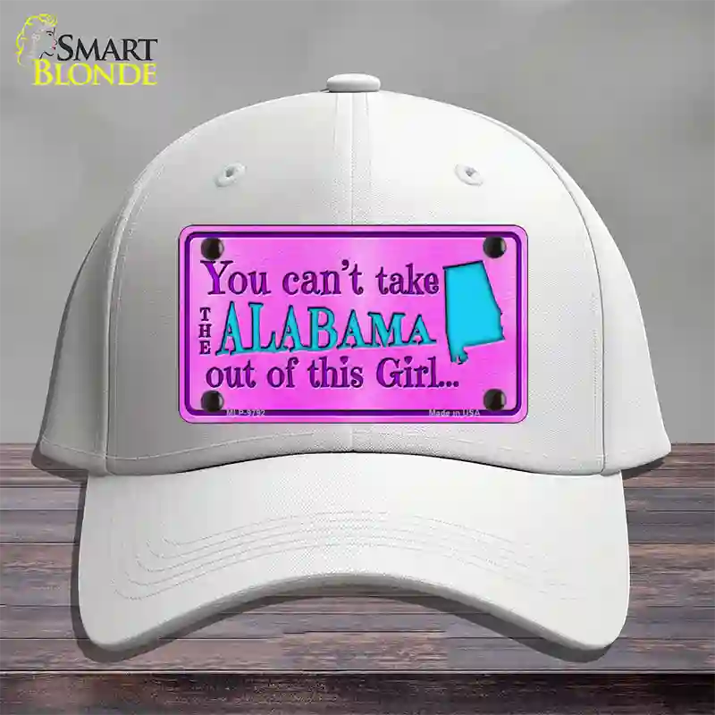 Alabama Girl Novelty License Plate Hat Cotton / White