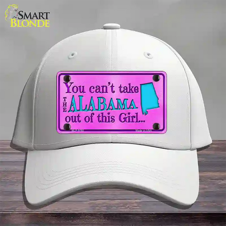 Alabama Girl Novelty License Plate Hat Cotton / White