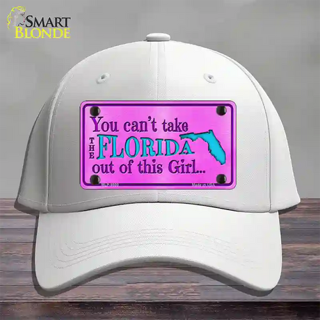 Florida Girl Novelty License Plate Hat Cotton / White