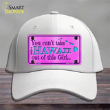 Hawaii Girl Novelty License Plate Hat Cotton / White