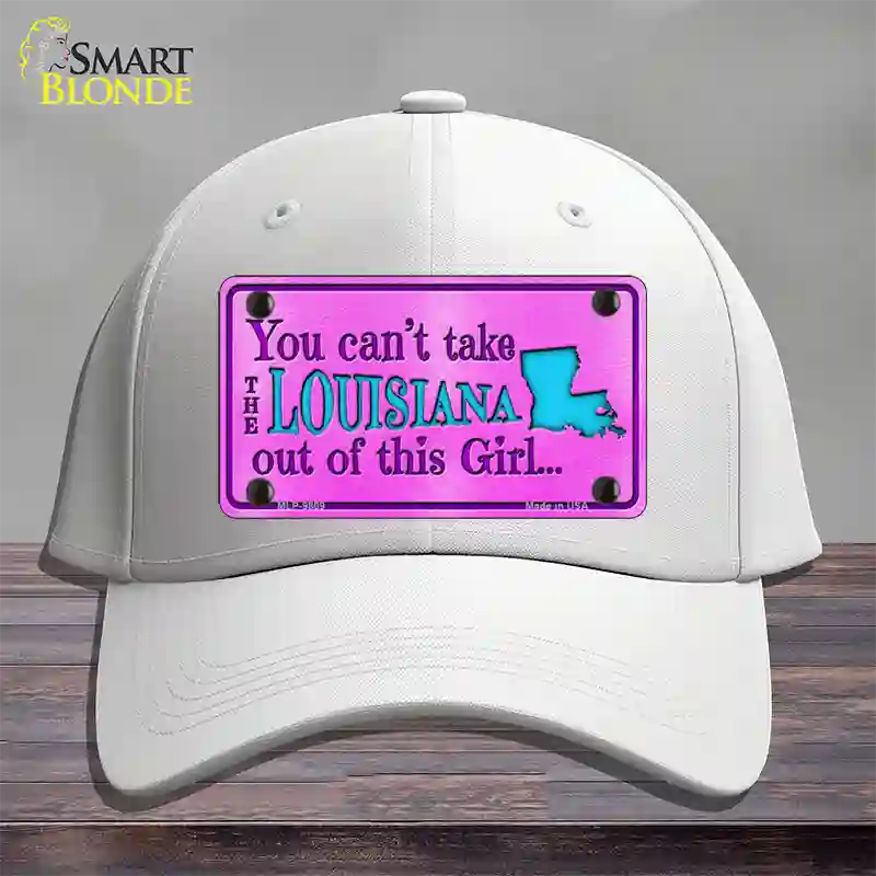 Louisiana Girl Novelty License Plate Hat Cotton / White