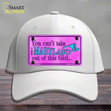 Maryland Girl Novelty License Plate Hat Cotton / White