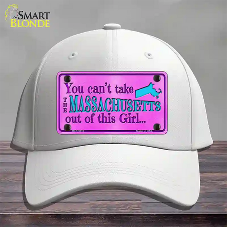 Massachusetts Girl Novelty License Plate Hat Cotton / White