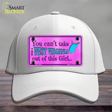 West Virginia Girl Novelty License Plate Hat Cotton / White